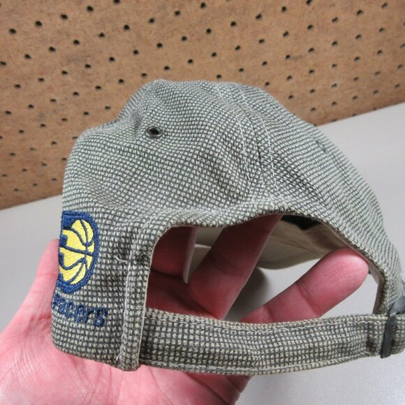Vintage ANNCO mens brown an khaki Indianpolis Pacers NBA strapback hat OS - Picture 2 of 8
